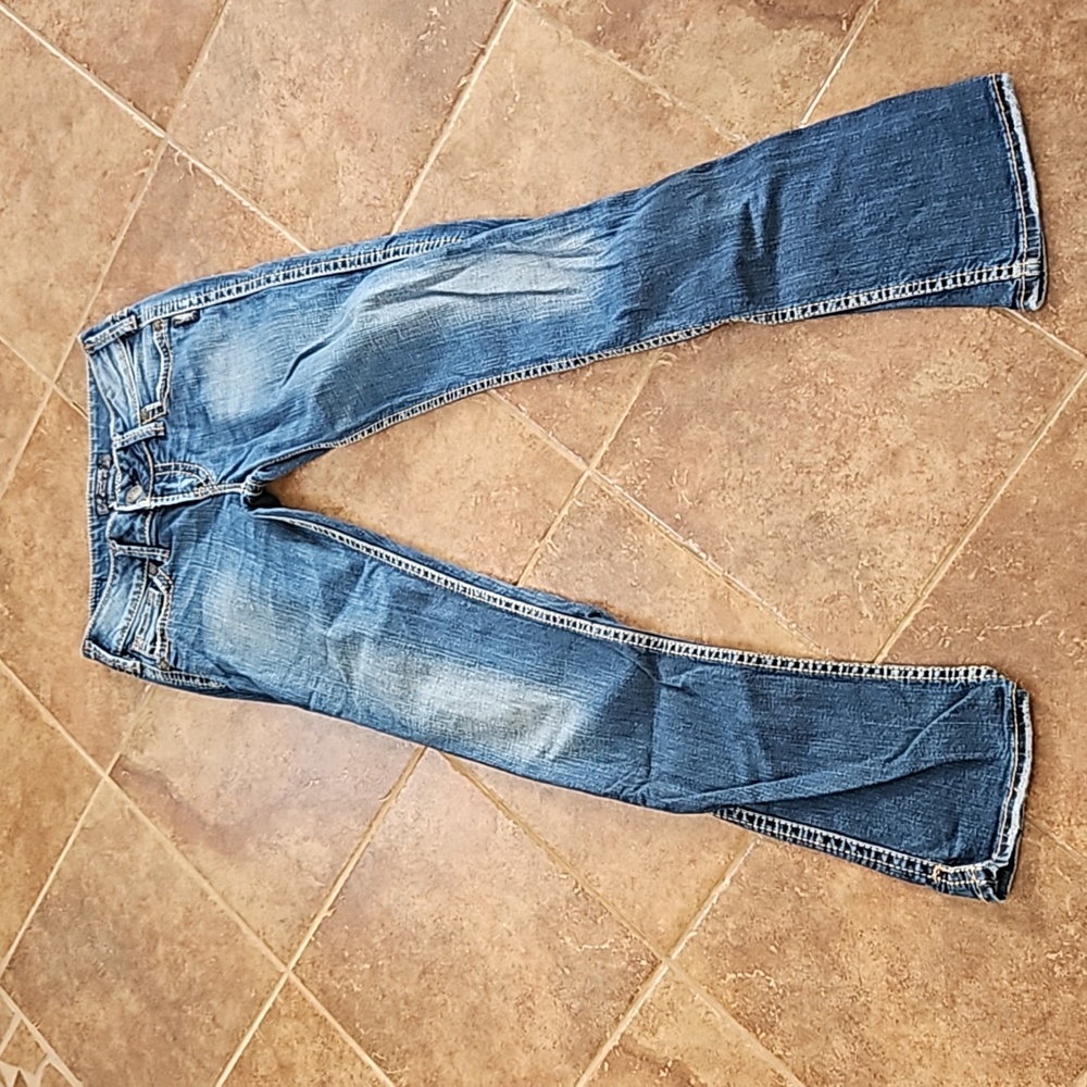 Silver Jeans Women's Straight Leg Blue Jeans